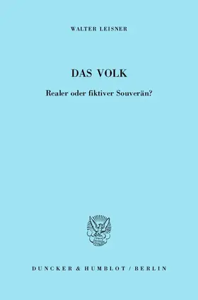 Leisner |  Das Volk. | Buch |  Sack Fachmedien
