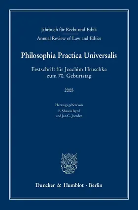 Byrd / Joerden |  Jahrbuch für Recht und Ethik / Annual Review of Law and Ethics | Buch |  Sack Fachmedien