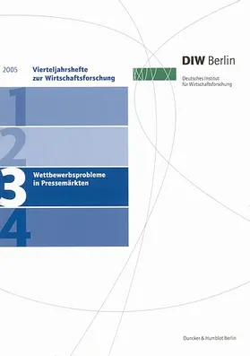  DIW Vierteljahrshefte zur Wirtschaftsforschung 2005/3 | Buch |  Sack Fachmedien