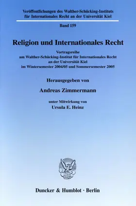 Zimmermann |  Religion und Internationales Recht. | Buch |  Sack Fachmedien