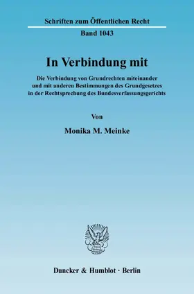 Meinke | In Verbindung mit | Buch | 978-3-428-12200-4 | www2.sack.de