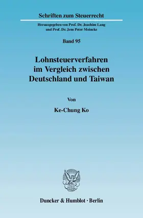 Ko |  Lohnsteuerverfahren im Vergleich zwischen Deutschland und Taiwan | Buch |  Sack Fachmedien