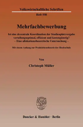 Müller |  Mehrfachbewerbung | Buch |  Sack Fachmedien