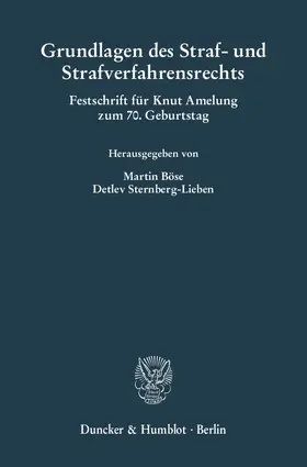 Böse / Sternberg-Lieben |  Grundlagen des Straf- und Strafverfahrensrechts. | Buch |  Sack Fachmedien