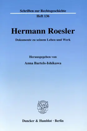 Bartels-Ishikawa | Hermann Roesler | Buch | 978-3-428-12397-1 | sack.de