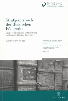  Strafgesetzbuch der Russischen Föderation | Buch |  Sack Fachmedien