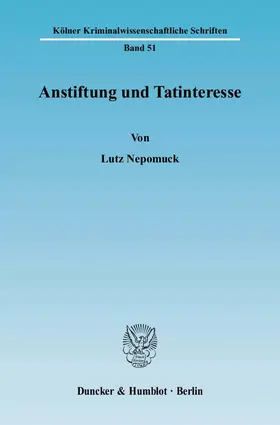 Nepomuck |  Anstiftung und Tatinteresse | Buch |  Sack Fachmedien