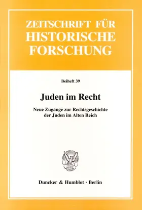 Gotzmann / Wendehorst |  Juden im Recht. | Buch |  Sack Fachmedien