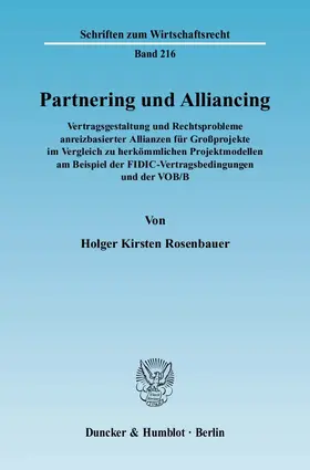 Rosenbauer |  Partnering und Alliancing | Buch |  Sack Fachmedien