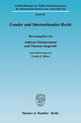 Zimmermann / Giegerich |  Gender und Internationales Recht. | Buch |  Sack Fachmedien