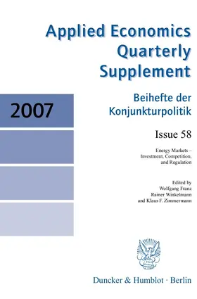 Franz / Winkelmann / Zimmermann | Energy Markets - Investment, Competition, and Regulation | Buch | 978-3-428-12633-0 | sack.de