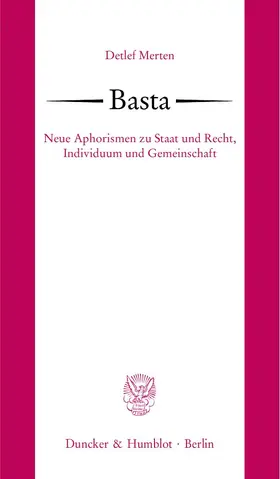 Merten | Basta. | Buch | 978-3-428-12659-0 | www2.sack.de