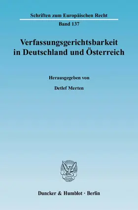 Merten |  Verfassungsgerichtsbarkeit in Deutschland und Österreich | Buch |  Sack Fachmedien