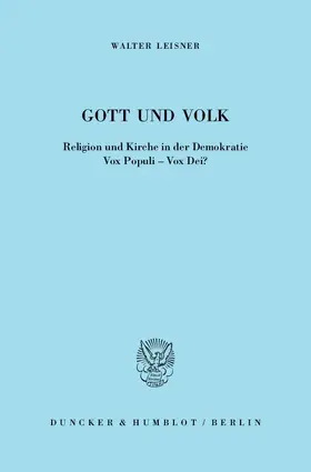 Leisner |  Gott und Volk | Buch |  Sack Fachmedien