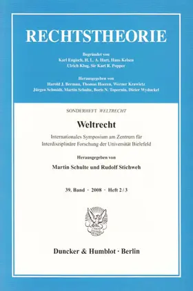 Schulte / Stichweh |  Weltrecht. | Buch |  Sack Fachmedien