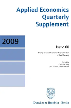 Wey / Zimmermann |  Twenty Years of Economic Reconstruction in East Germany | Buch |  Sack Fachmedien