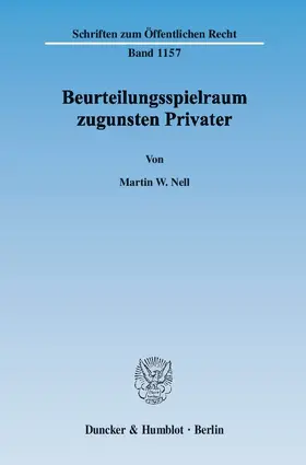 Nell |  Beurteilungsspielraum zugunsten Privater | Buch |  Sack Fachmedien