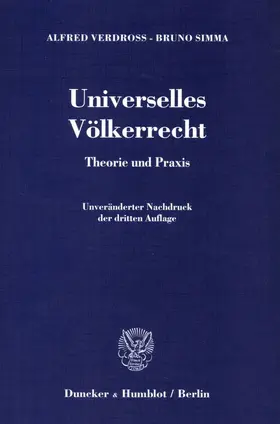 Verdross / Simma |  Universelles Völkerrecht | Buch |  Sack Fachmedien