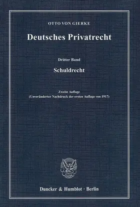 Gierke |  Deutsches Privatrecht | Buch |  Sack Fachmedien
