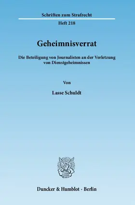 Schuldt |  Geheimnisverrat | Buch |  Sack Fachmedien