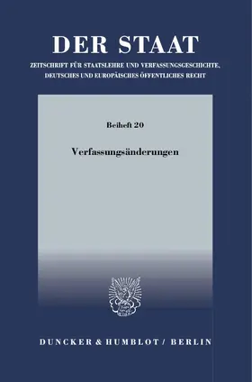 Neuhaus |  Verfassungsänderungen | Buch |  Sack Fachmedien