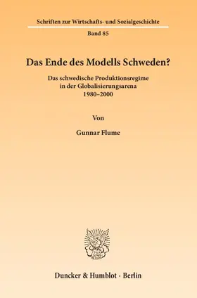 Flume |  Das Ende des Modells Schweden? | Buch |  Sack Fachmedien