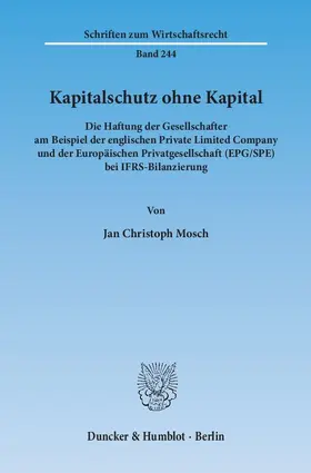 Mosch |  Kapitalschutz ohne Kapital | Buch |  Sack Fachmedien