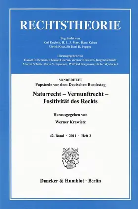 Krawietz |  Naturrecht – Vernunftrecht – Positivität des Rechts | Buch |  Sack Fachmedien