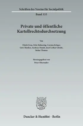 Oberender |  Private und öffentliche Kartellrechtsdurchsetzung | Buch |  Sack Fachmedien