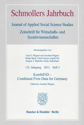 Wagner |  KombiFiD – Combined Firm Data for Germany | Buch |  Sack Fachmedien