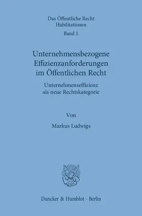 Ludwigs |  Unternehmensbezogene Effizienzanforderungen im Öffentlichen Recht | Buch |  Sack Fachmedien