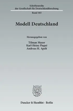 Mayer / Paqué / Apelt |  Modell Deutschland | Buch |  Sack Fachmedien