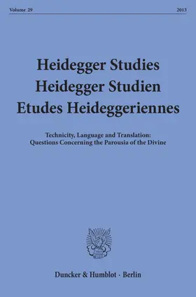 Emad / Herrmann / Coriando |  Heidegger Studies - Heidegger Studien - Etudes Heideggeriennes. | Buch |  Sack Fachmedien