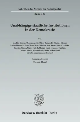 Theurl |  Unabhängige staatliche Institutionen in der Demokratie | Buch |  Sack Fachmedien