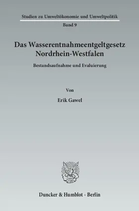 Gawel |  Das Wasserentnahmeentgeltgesetz Nordrhein-Westfalen | Buch |  Sack Fachmedien