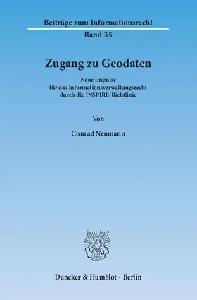 Neumann |  Zugang zu Geodaten | Buch |  Sack Fachmedien