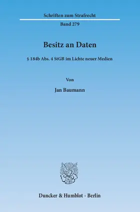 Baumann |  Besitz an Daten. | Buch |  Sack Fachmedien