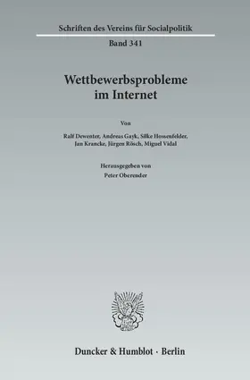 Oberender |  Wettbewerbsprobleme im Internet | Buch |  Sack Fachmedien