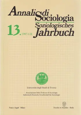 Gubert / Meulemann |  Annali di Sociologia - Soziologisches Jahrbuch. | Buch |  Sack Fachmedien