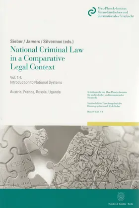 Sieber / Jarvers / Silverman |  National Criminal Law in a Comparative Legal Context | Buch |  Sack Fachmedien