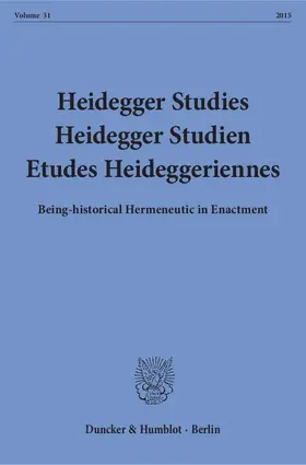 Emad / Herrmann / Coriando |  Heidegger Studies - Heidegger Studien - Etudes Heideggeriennes. | Buch |  Sack Fachmedien