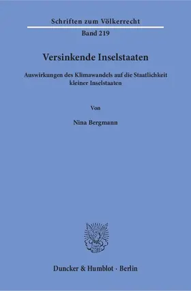 Bergmann |  Versinkende Inselstaaten | Buch |  Sack Fachmedien