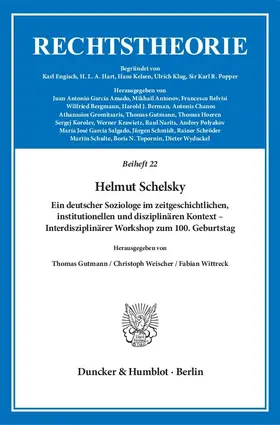 Gutmann / Weischer / Wittreck |  Helmut Schelsky | Buch |  Sack Fachmedien