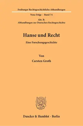 Groth |  Hanse und Recht | Buch |  Sack Fachmedien