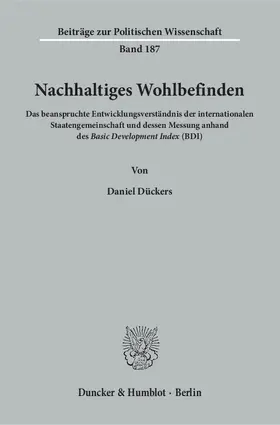 Dückers |  Nachhaltiges Wohlbefinden. | Buch |  Sack Fachmedien