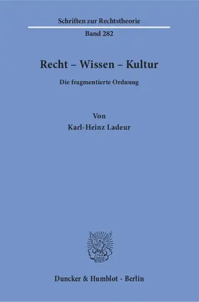 Ladeur |  Recht – Wissen – Kultur | Buch |  Sack Fachmedien
