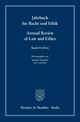 Hruschka / Joerden |  Jahrbuch für Recht und Ethik - Annual Review of Law and Ethics. | Buch |  Sack Fachmedien