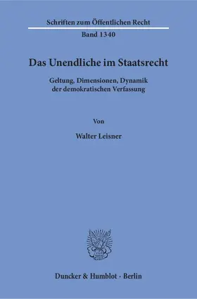 Leisner |  Das Unendliche im Staatsrecht | Buch |  Sack Fachmedien