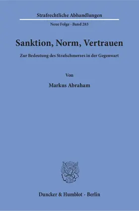 Abraham |  Sanktion, Norm, Vertrauen | Buch |  Sack Fachmedien