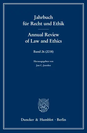 Joerden |  Jahrbuch für Recht und Ethik - Annual Review of Law and Ethics. | Buch |  Sack Fachmedien